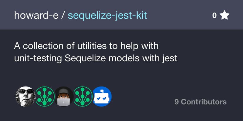 sequelize-jest-kit, utilities for unit-testing Sequelize models with Jest
