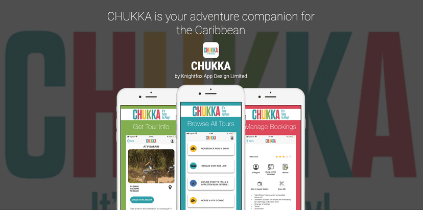 Chukka Caribbean Adventures mobile app for booking tours and managing guest experiences