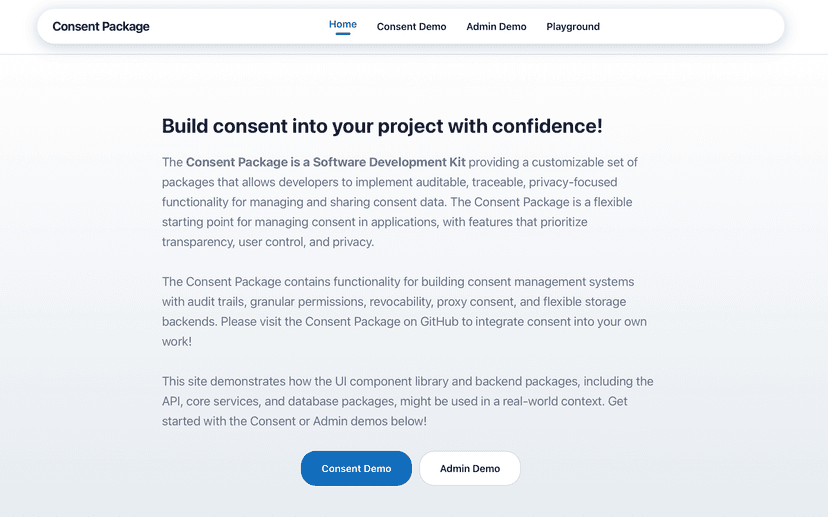 Microsoft Consent-Package, consent management demo and open-source resources